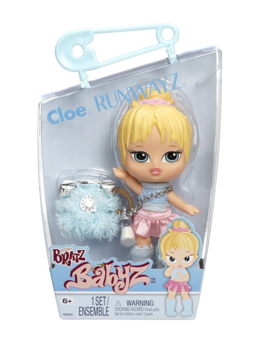 Babyz Cloe Runwayz Blonde Doll - Pink & Light Blue Outfit